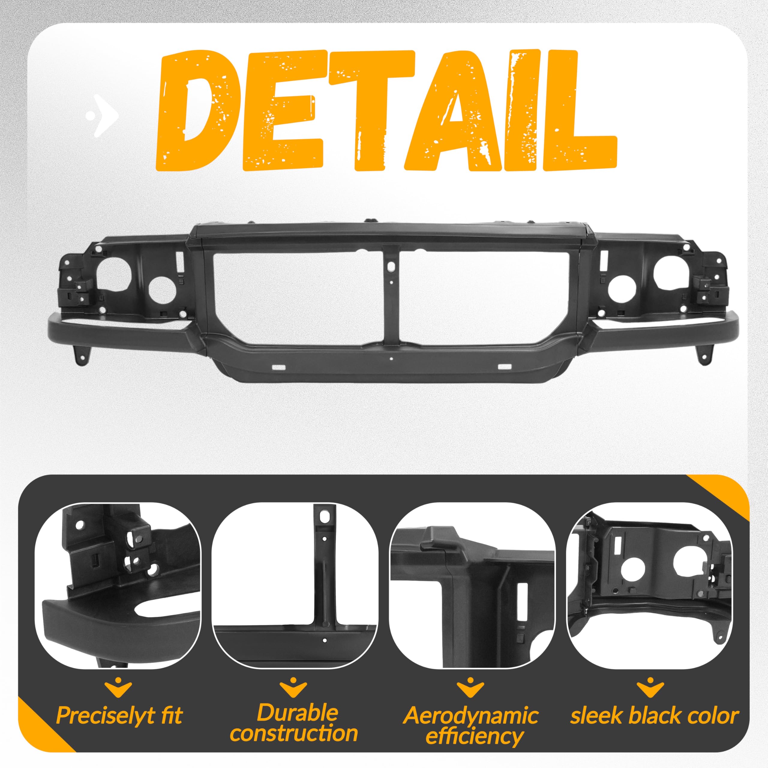 KUAFU Front Header Panel Headlight Compatible with 2004-2011 Ford